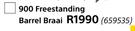 Megamaster 900 Freestanding Barrel Braai