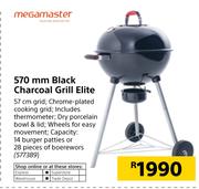 Megamaster 570mm Black Charcoal Grill Elite
