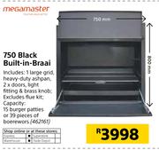 Megamaster 750 Black Built In Braai