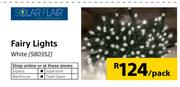 Solar Flair Fairy Lights White-Per Pack