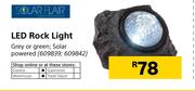 Solar Flair LED Rock Light In Grey Or Green