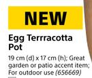 19cmX17cm Egg Terrracotta Pot