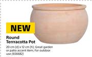 29cm x 19cm Round Terracotta Pot