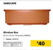 Sanscape 32cm x 15cm Window Box Terracotta