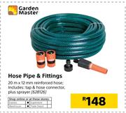 Garden Master Hose Pipe & Fittings-20m x 12mm 
