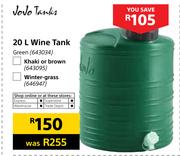 Jojo Tanks 20Ltr Wine Tank Green