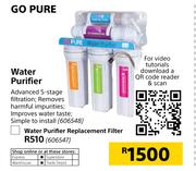Go Pure Water Purifier Replacement Filter