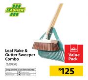 Lasher Leaf Rake & Gutter Sweeper Combo