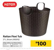 Keter Rattan Flexi Tub Brown-27Ltr