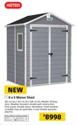 Keter 6 x 5 Manor Shed-185cm(w) x 152cm(d) x 226cm(h)