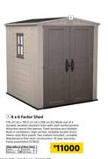 Keter 6 x 6 Factor Shed-178cm(w) x 195.5cm(d) x 228cm(h)
