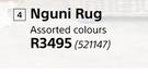 Design House Nguni Rug Assorted Colours