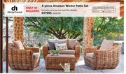 Design House 4 Piece Amazon Wicker Patio Set