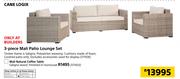 Cane Logix 3 Piece Mali Patio Lounge Set