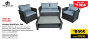 Design House 4 Piece Bali Patio Set-278cm x 100cm x 80cm