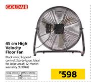 Goldair 45cm High Velocity Floor Fan