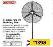  Goldair Hi Power 26cm Standing Fan