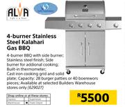 Alva 4 Burner Stainless Steel Kalahari Gas BBQ