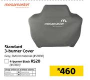 Megamaster Standard 4 Burner Cover Black