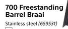 Megamaster 700 Freestanding Barrel Braai Stainless Steel
