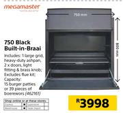 Megamaster 750 Black Built In Braai