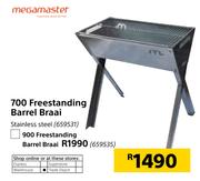 Megamaster 700 Freestanding Barrel Braai Stainless Steel