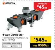 Gardena 4 Way Distributor-Each