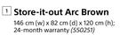 Keter Store It Out Arc Brown-146cm(w) x 82cm(d) x 120cm(h)