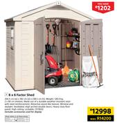 Keter 8 x 6 Factor Shed-256.5cm(w) x 182cm(d) x 238.5cm(h)