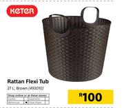 Keter Rattan Flexi Tub Brown-27Ltr