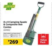 Lasher 4 x 4 Camping Spade & Composite Axe Combo