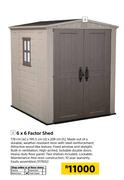 Keter 6 x 6 Factor Shed-178cm(w) x 195.5cm(d) x 228cm(h)