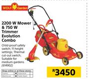 Wolf Garden 2200W Mower & 750W Trimmer Evolution Combo