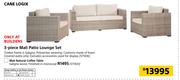 Cane Logix 3 Piece Mali Patio Lounge Set