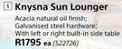 Design House Knysna Sun Lounger-Each