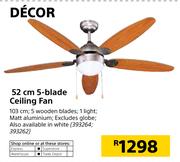 Decor 52cm 5 Blade Ceiling Fan