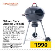 Megamaster 570mm Black Charcoal Grill Elite