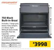 Megamaster 750 Black Built In Braai