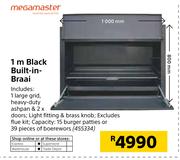 Megamaster 1m Black Built In Braai