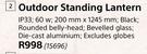 Bright Star Outdoor Standing Lanterns-200mm x 1245mm