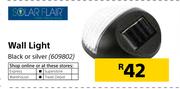 Solar Flair Wall Light Black Or Silver