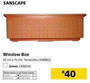 Sanscape Window Box 32cm x 15cm In Terracotta