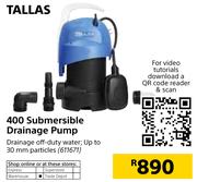 Tallas 400 Submersible Drainage Pump