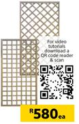 96mm Diamond Or Square Trellis 900 x 1800mm-Each