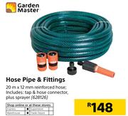 Garden Master Hose Pipe & Fittings 20m x 12mm