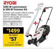 Ryobi 1200W Lawnmower & 300W Trimmer Kit