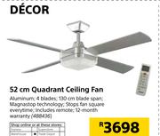 Decor 52cm Quadrant Ceiling Fan