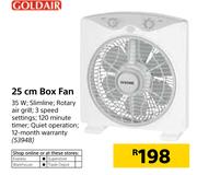 Goldair 25cm Box Fan