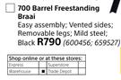 Megamaster 700 Freestanding Barrel Braai