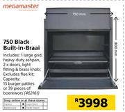 Megamaster 750 Black Built In Braai